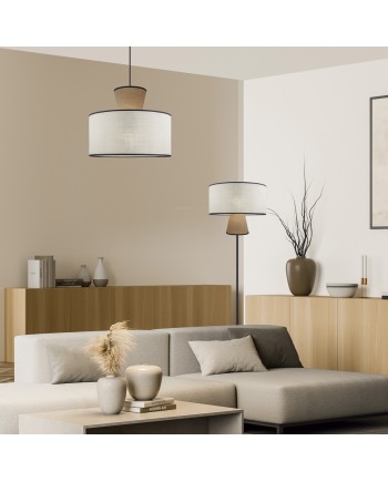 COLGANTE SELMA BEIGE-TOSTADO 1 X 60W E-27