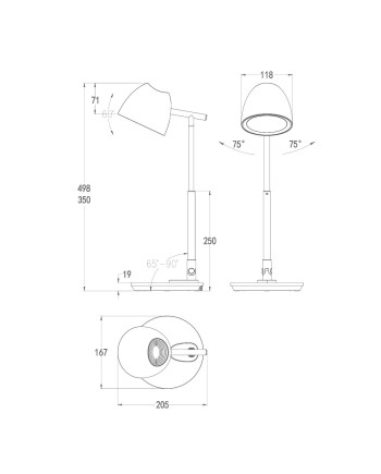 FLEXO LED FOSTER GRIS OSCURO LED 8W 580LM