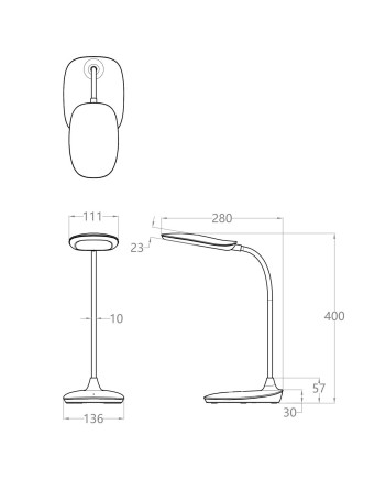 FLEXO LED NAVIA BLANCO LED 10W 480LM