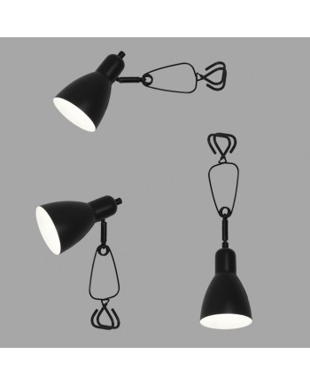 SOBREMESA TULUM NEGRO-BLANCO 1 X 40W E-14