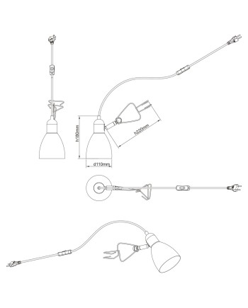 SOBREMESA TULUM NEGRO-BLANCO 1 X 40W E-14