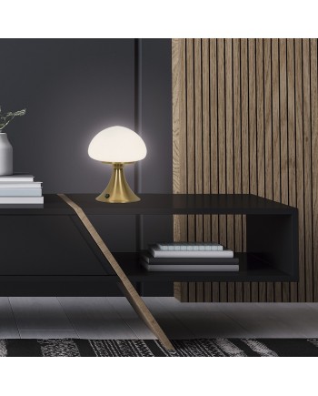 SOBREMESA MAGRIT LATÓN-OPAL 1 X 25W G-9