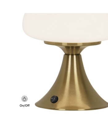 SOBREMESA MAGRIT LATÓN-OPAL 1 X 25W G-9