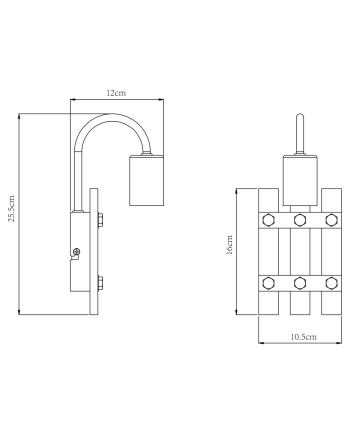 APLIQUE 1L MILTON MADERA 1 X 60W E-27