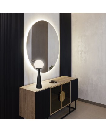 SOBREMESA PATRICK NEGRO-OPAL 1 X 25W E-27