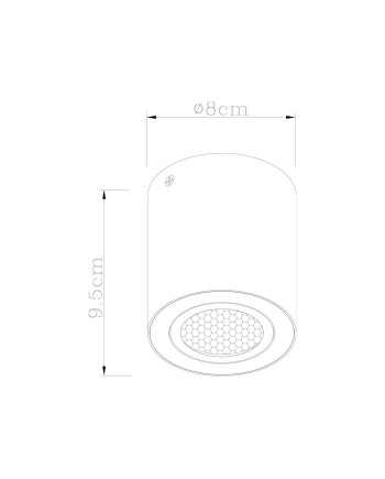 DOWN LIGHT SILOS LATÓN 1 X 25W GU-10
