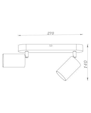 REGLETA 2L ANDY LATON 2 X 50W GU-10