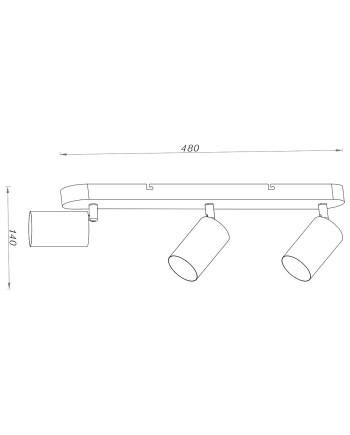 REGLETA 3L ANDY LATON 3 X 50W GU-10