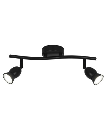 REGLETA 2L BALA NEGRO CON BOMB 2 X 40W GU-10