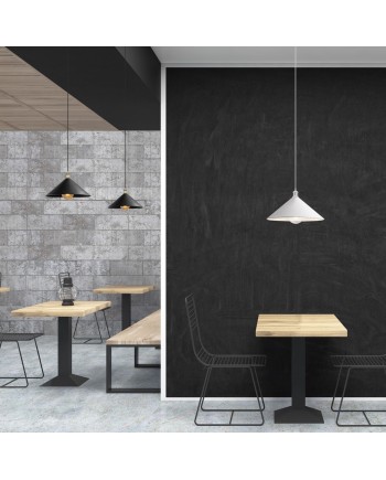 COLGANTE CORTEZ NEGRO 1 X 60W E-27