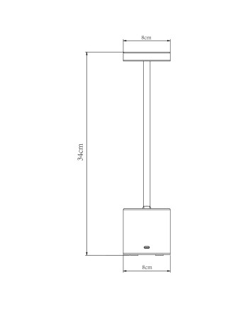 SOBREMESA FREYA NEGRO  LED 3W 20-30LM 3000K