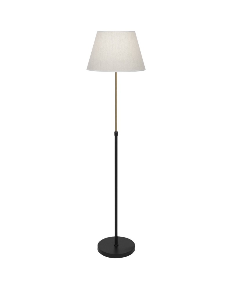 PIE SALON KENDAL NEGRO-LATÓN 1 X 60W E-27