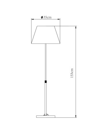 PIE SALON KENDAL NEGRO-LATÓN 1 X 60W E-27