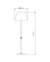 PIE SALON KENDAL NEGRO-LATÓN 1 X 60W E-27