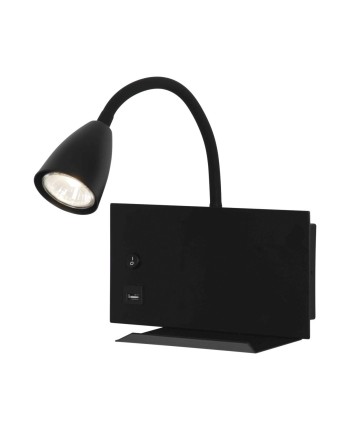 APLIQUE PELAY NEGRO MATE 1 X 50W GU10