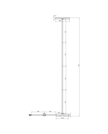 PIE SALON PETRO NEGRO LED 15W 1200LM 4000K
