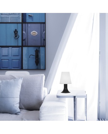 SOBREMESA SIOBAN BLANCO-NEGRO 1 X 18W E-14