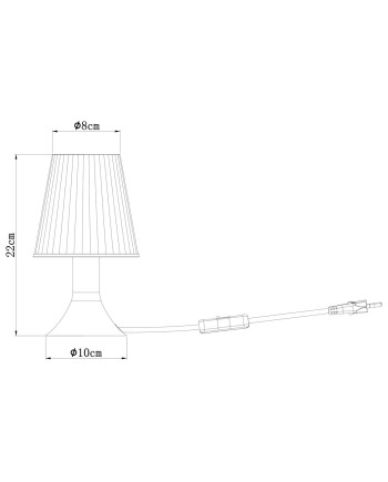 SOBREMESA SIOBAN BLANCO-NEGRO 1 X 18W E-14