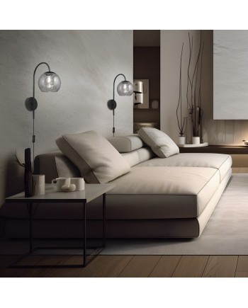 APLIQUE 1L. SIVAS NEGRO-FUMÉ 1 X 40W E-14