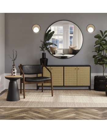 APLIQUE ASTOR RAFIA - OPAL 1 X 40W E-14