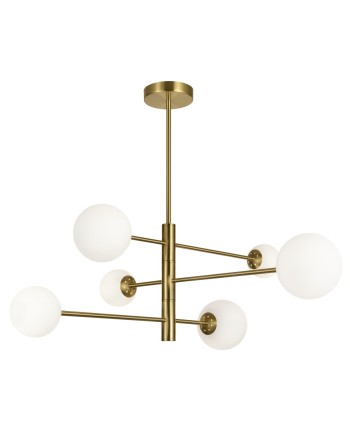 LAMPARA 6L. COSMICA LATÓN 6 X 28W G-9