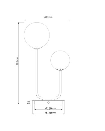 SOBREMESA 2L COSMICA LATÓN 2 X 28W G-9