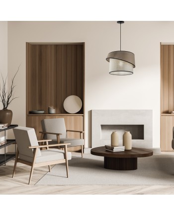 COLGANTE ELIAN MARRÓN-BEIG 1 X 60W E-27