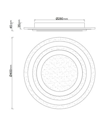 PLAFON LED GALET BLANCO  LED 38W 2590LM 4000K