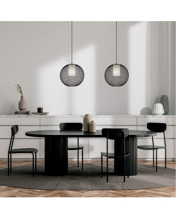 COLGANTE MALFA BLANCO/NEGRO 1 X 60W E-27