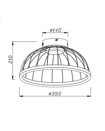 LAMPARA LED TILDA NEGRA 30W LED 30W 4000K
