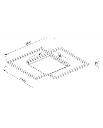 PLAFÓN LED TONGA NEGRO LED 40W 4000K