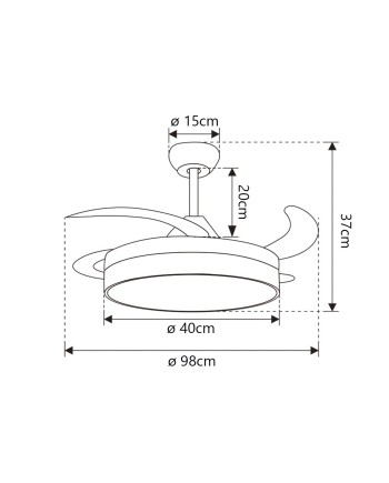VENTILADOR MINI MALTA CUERO 40 CM 3 PALAS