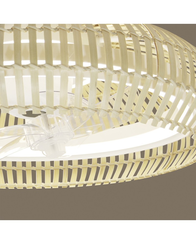 VENTILADOR MILO BLANCO-BAMBOO 55X20CMS - 30W