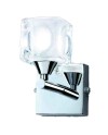CUADRAX CROMO CRISTAL Aplique 1 Luz 1 x G9