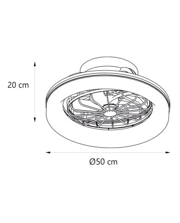 VENTILADOR RAMSES BLANCO 50X20CMS  - 40W
