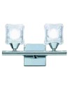 CUADRAX CROMO CRISTAL Aplique 2 Luces 2 x G9