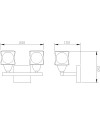 CUADRAX CROMO CRISTAL Aplique 2 Luces 2 x G9