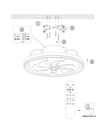 VENTILADOR TOM PLATA 50 CMS - 7 PALAS