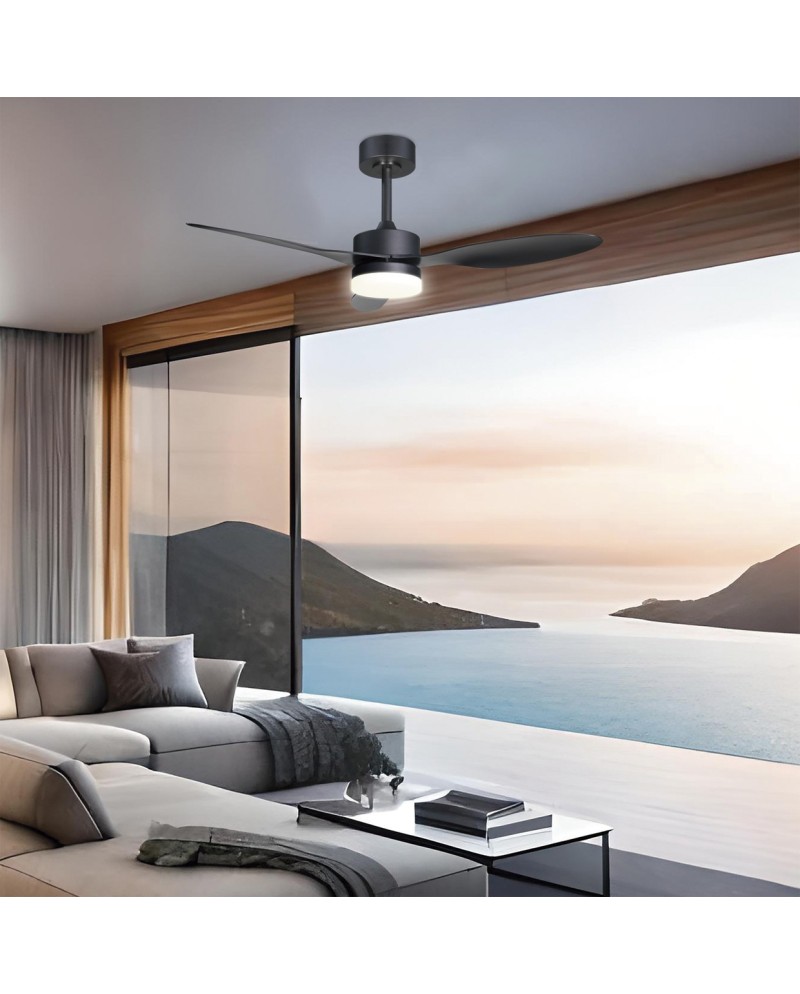 VENTILADOR VALCANO NEGRO 107 CM 3 PALAS