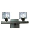 CUADRAX NÍQUEL SAT. C. OPTICO Aplique 2 Luces 2 x G9