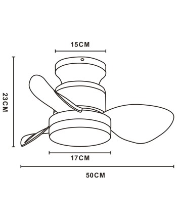 VENTILADOR SALENTO BLANCO 558MM 3 PALAS
