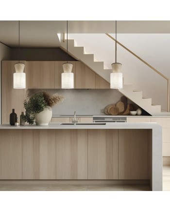 COLGANTE 1L AOSTA LINO TOSTADO 1 X 60W E-27