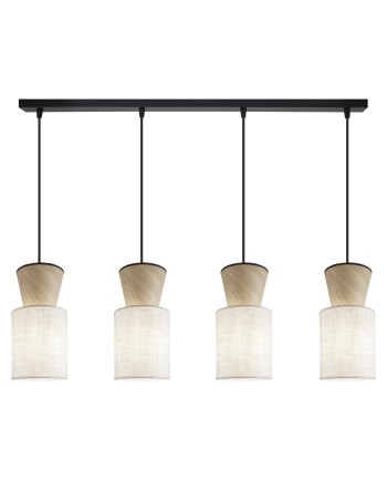 BARRA 4L AOSTA BEIG/MADERA 4 X 60W E-27