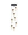 COLGANTE 8L AOSTA BEIG/MADERA 8 X 60W E-27