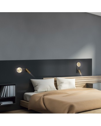 APLIQUE LED ARBAS NEGRO-LATÓN LED 8W 470LM 3000K