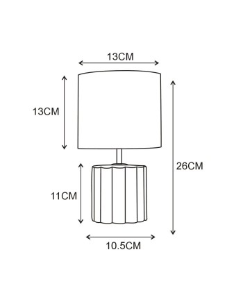 SOBREMESA BARLOW GRIS 1 X 40W E-14