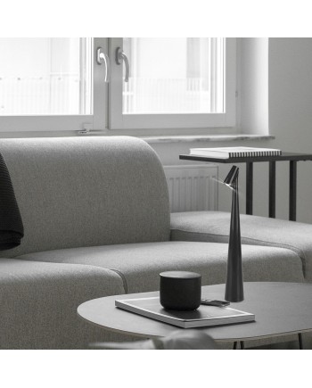 SOBREMESA BELICE NEGRO LED - BATERIA RECARGABLE