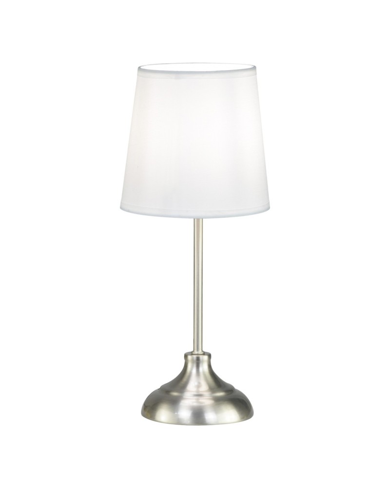 SOBREMESA BOLTON NIQUEL/BLANCO 1 X 40W E-14