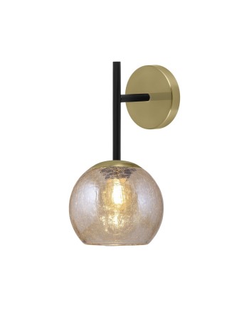 APLIQUE CACELA LATÓN-AMBAR 1 X 60W E-27