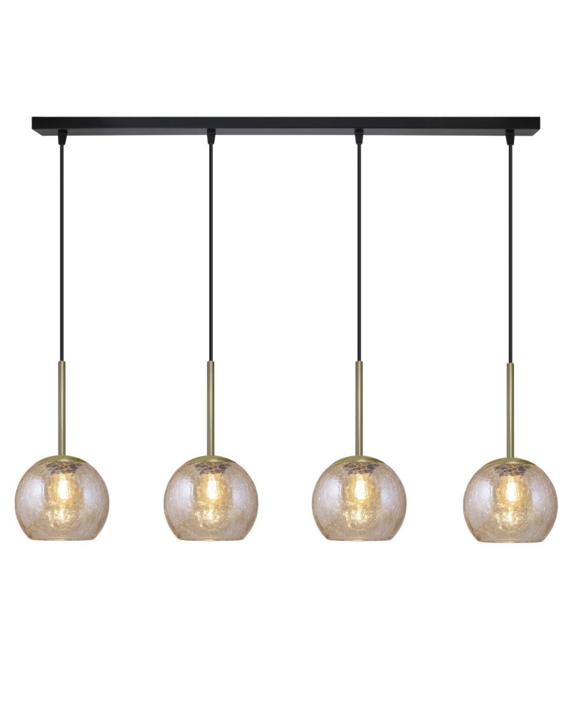 REGLETA 4L.CACELA NEGRO-AMBAR 4 X 60W E-27